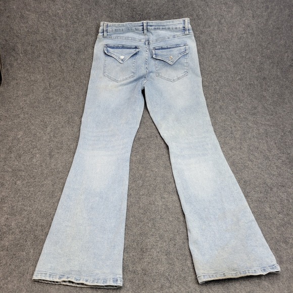 YMI Jeans Womens 9/29 Light Wash Stretch Boho Streetwear Bootcut Leg Y2K Fairy - Picture 4 of 12